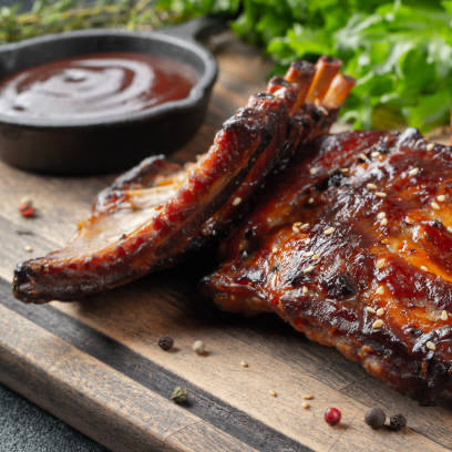 Costine in salsa BBQ